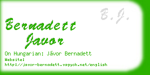 bernadett javor business card