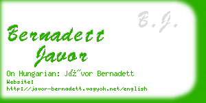 bernadett javor business card